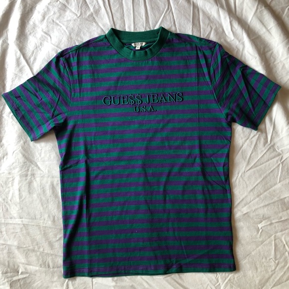 Authentic ASAP Guess green and purple striped T. Size mans xs. - Picture 5 of 5
